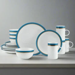 Dinnerware Service For 4|Pfaltzgraff® Ezra Blue 16 Piece Dinnerware Set, Service for 4