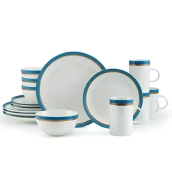 Dinnerware Service For 4|Pfaltzgraff® Ezra Blue 16 Piece Dinnerware Set, Service for 4