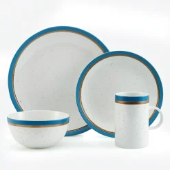 Dinnerware Service For 4|Pfaltzgraff® Ezra Blue 16 Piece Dinnerware Set, Service for 4