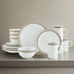 Dinnerware Service For 4|Pfaltzgraff® Ezra Taupe 16 Piece Dinnerware Set, Service for 4