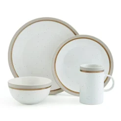 Dinnerware Service For 4|Pfaltzgraff® Ezra Taupe 16 Piece Dinnerware Set, Service for 4