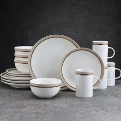 Dinnerware Service For 4|Pfaltzgraff® Ezra Taupe 16 Piece Dinnerware Set, Service for 4