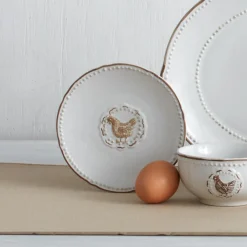 Appetizer Plates|Pfaltzgraff® Farmhouse Hen Set of 4 Appetizer Plates