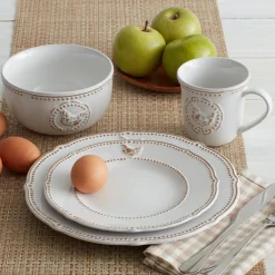 Dinner Plates|Pfaltzgraff® Farmhouse Hen Set of 4 Dinner Plates
