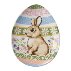Salad Plates|Pfaltzgraff® Filigree® Flowers Bunny Egg Plate