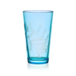 Drinking Glasses|Fitz and Floyd Wildflower Highball Glasses Set of 4, Blue