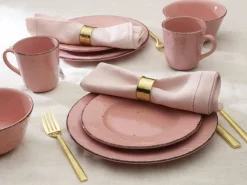 Dinnerware Service For 4|Pfaltzgraff® Flamingo Pink 16 Piece Dinnerware Set, Service for 4