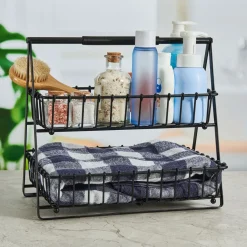 Fruit And Storage Baskets|Gourmet Basics® Flax 2 Tier Storage Basket