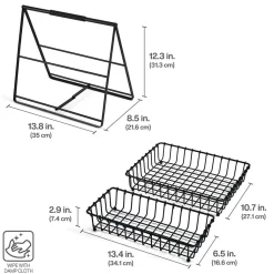 Fruit And Storage Baskets|Gourmet Basics® Flax 2 Tier Storage Basket