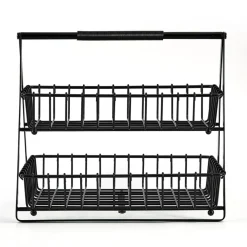 Fruit And Storage Baskets|Gourmet Basics® Flax 2 Tier Storage Basket