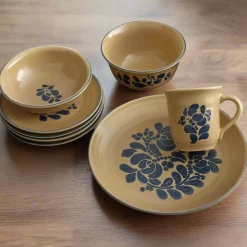 Dinnerware Service For 4|Pfaltzgraff® Folk Art® 16 Piece Dinnerware Set, Service for 4