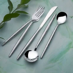 Sets|Towle® Living Forged Shea Hammered 20 Piece Flatware Set, Service for 4