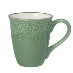 Coffee Mugs|Pfaltzgraff® French Lace Set of 4 Green Mugs