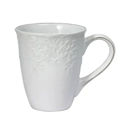 Coffee Mugs|Pfaltzgraff® French Lace Set of 4 White Mugs