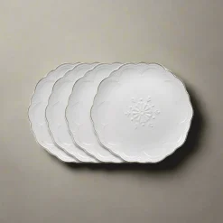 Salad Plates|Pfaltzgraff® French Lace Set of 4 White Salad Plates