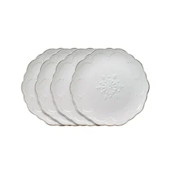 Salad Plates|Pfaltzgraff® French Lace Set of 4 White Salad Plates