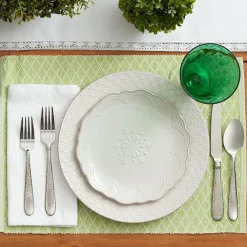 Dinnerware Service For 4|Dinnerware Service For 8|Pfaltzgraff® French Lace White 16 Piece Dinnerware Set Service for 4