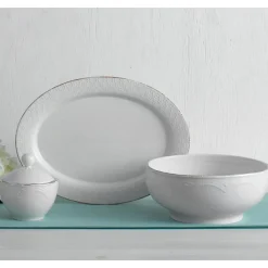 Serve Bowls|Pfaltzgraff® French Lace White Serve Bowl