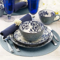 Salad Plates|Pfaltzgraff® Gabriela Blue Set of 4 Salad Plates
