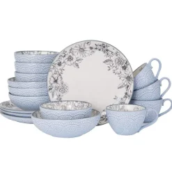 Dinnerware Service For 4|Pfaltzgraff® Gabriela Gray 16 Piece Dinnerware Set, Service for 4