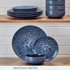 Dinnerware Service For 4|Pfaltzgraff® Garden Elegance 12 Piece Dinnerware Set, Service for 4