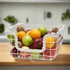 Fruit And Storage Baskets|Gourmet Basics® General Store White Stacking And Nesting Wire Organization Basket