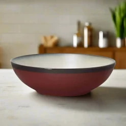 Pasta Bowls|Gourmet Basics® Gourmet Basics Belmont Red Individual Pasta Bowl