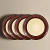 Dinner Plates|Gourmet Basics® Gourmet Basics Belmont Set of 4 Red Round Dinner Plates