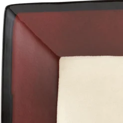 Dinner Plates|Gourmet Basics® Gourmet Basics Belmont Set of 4 Red Square Dinner Plates