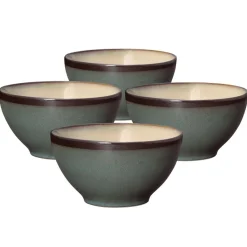 Soup Cereal Bowls|Gourmet Basics® Gourmet Basics Belmont Set of 4 Blue Soup Cereal Bowls