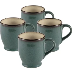 Coffee Mugs|Gourmet Basics® Gourmet Basics Belmont Set of 4 Blue Mugs