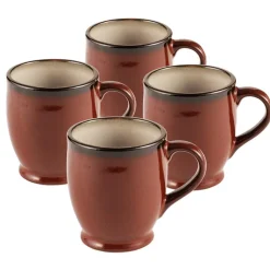 Coffee Mugs|Gourmet Basics® Gourmet Basics Belmont Set of 4 Red Mugs