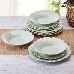 Dinnerware Service For 4|Pfaltzgraff® Graceful Petals 12 Piece Dinnerware Set, Service for 4