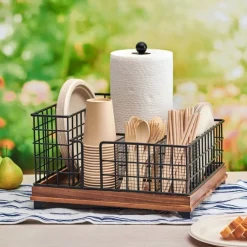 Buffet Caddies|Gourmet Basics® Grid Hostess Picnic Storage Caddy