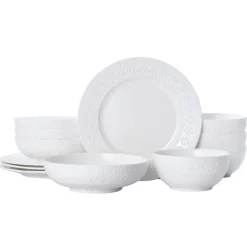 Dinnerware Service For 4|Pfaltzgraff® Haisley 12 Piece Dinnerware Set, Service for 4