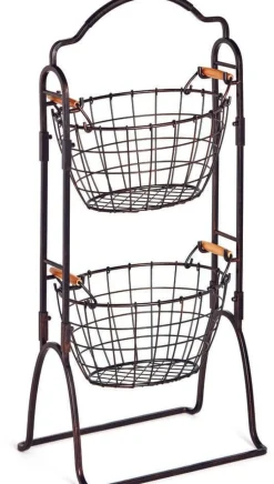 Fruit And Storage Baskets|Gourmet Basics® Harbor Adjustable Standing Storage Rack