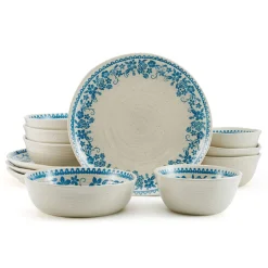 Dinnerware Service For 4|Pfaltzgraff® Hayden Blue 12 Piece Dinnerware Set, Service for 4
