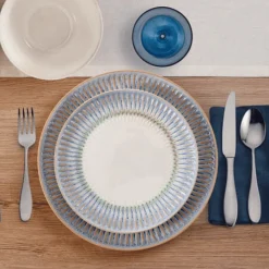 Dinnerware Service For 4|Pfaltzgraff® Hensley Blue 12 Piece Dinnerware Set, Service for 4