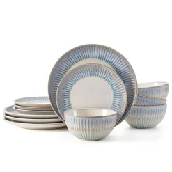 Dinnerware Service For 4|Pfaltzgraff® Hensley Blue 12 Piece Dinnerware Set, Service for 4