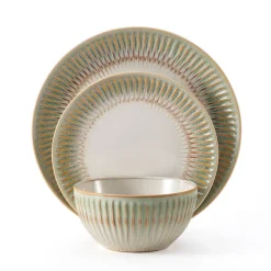 Dinnerware Service For 4|Pfaltzgraff® Hensley Green 12 Piece Dinnerware Set, Service for 4