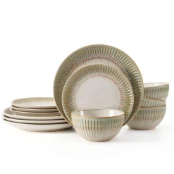 Dinnerware Service For 4|Pfaltzgraff® Hensley Green 12 Piece Dinnerware Set, Service for 4