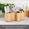 Flatware Caddies|Gourmet Basics® Hex Wood Flatware Storage Caddy