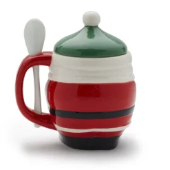 Coffee Mugs|Pfaltzgraff® Holiday Covered Santa Mug with Spoon