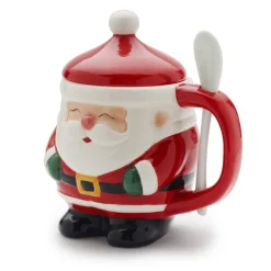 Coffee Mugs|Pfaltzgraff® Holiday Covered Santa Mug with Spoon