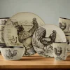 Dinnerware Service For 4|Pfaltzgraff® Homespun Rooster 16 Piece Dinnerware Set, Service for 4