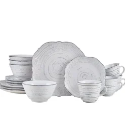 Dinnerware Service For 4|Pfaltzgraff® Isabella Gray 16 Piece Dinnerware Set, Service for 4
