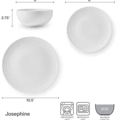 Dinnerware Service For 8|Pfaltzgraff® Josephine 24 Piece Dinnerware Set, Service for 8