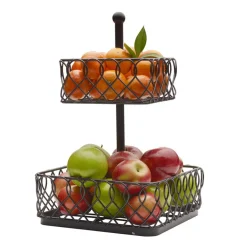 Fruit And Storage Baskets|Gourmet Basics® Juliette 2 Tier Storage Basket