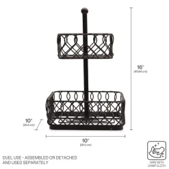 Fruit And Storage Baskets|Gourmet Basics® Juliette 2 Tier Storage Basket