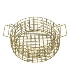 Fruit And Storage Baskets|Decor|Gourmet Basics® Kendall Set Of 2 Gold Centerpiece Baskets